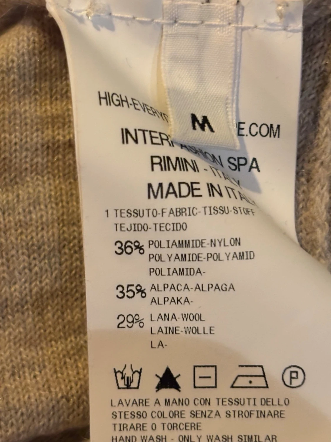 Beige stickad polotröja från HIGH use - 3