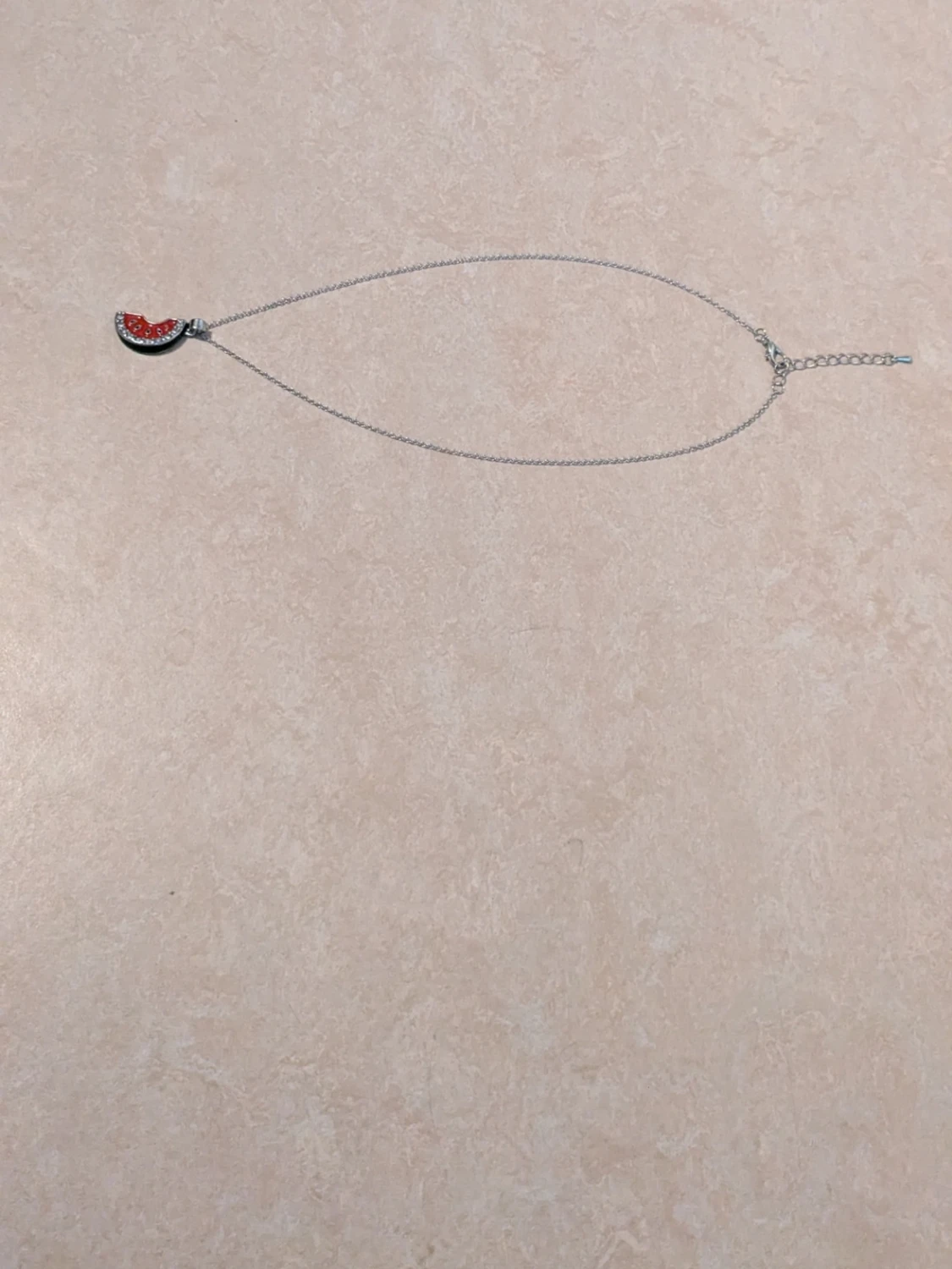 Halsband med vattenmelon-hänge - 4