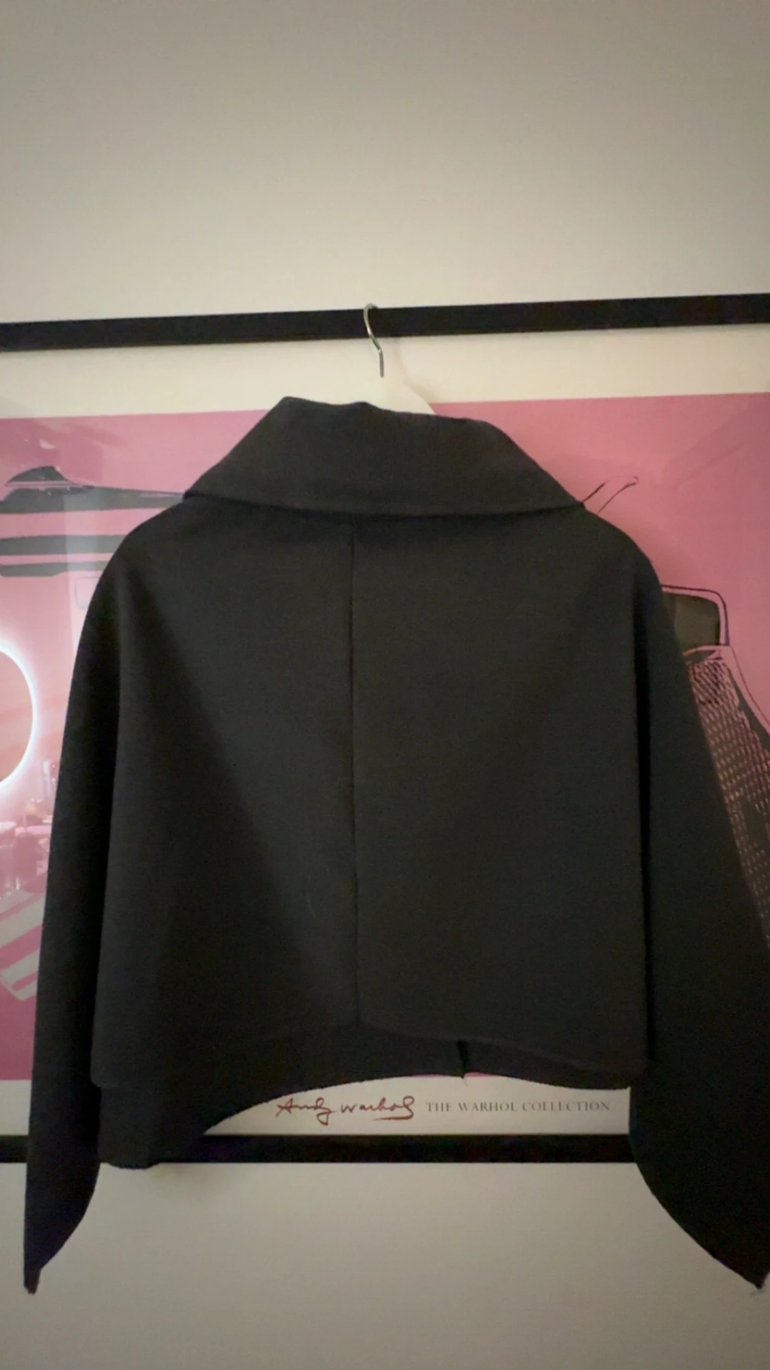 mörkgrå  Poncho med bred krage - 1