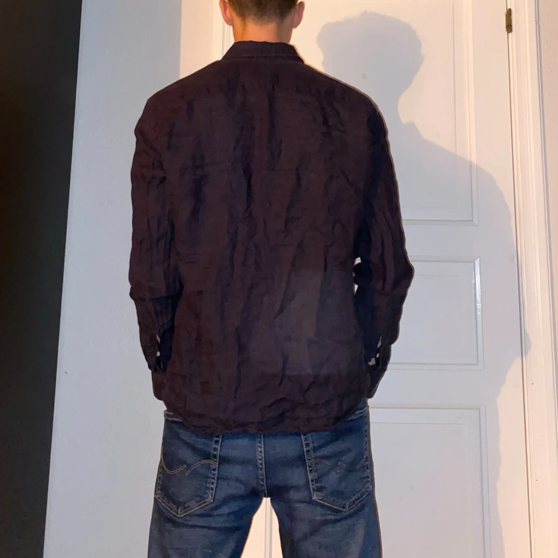 Mörkblå linneskjorta från Morris - 1