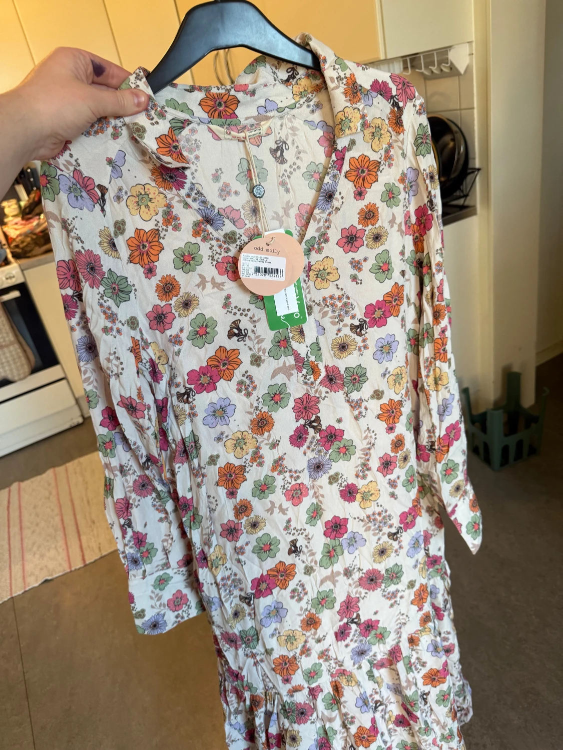 Odd Molly blommig långklänning XS - 4