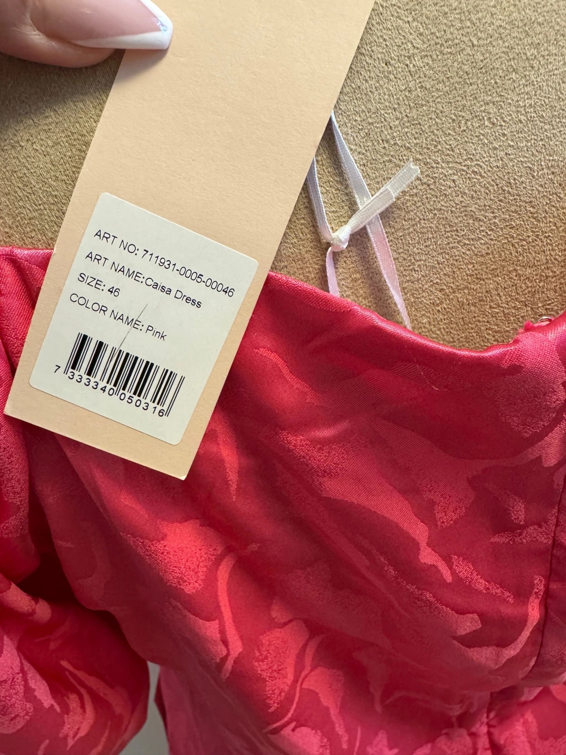 Caisa Dress rosa kortklänning - 2