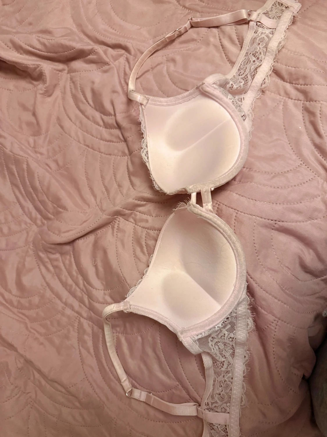 Ljusrosa spets-bh - 1
