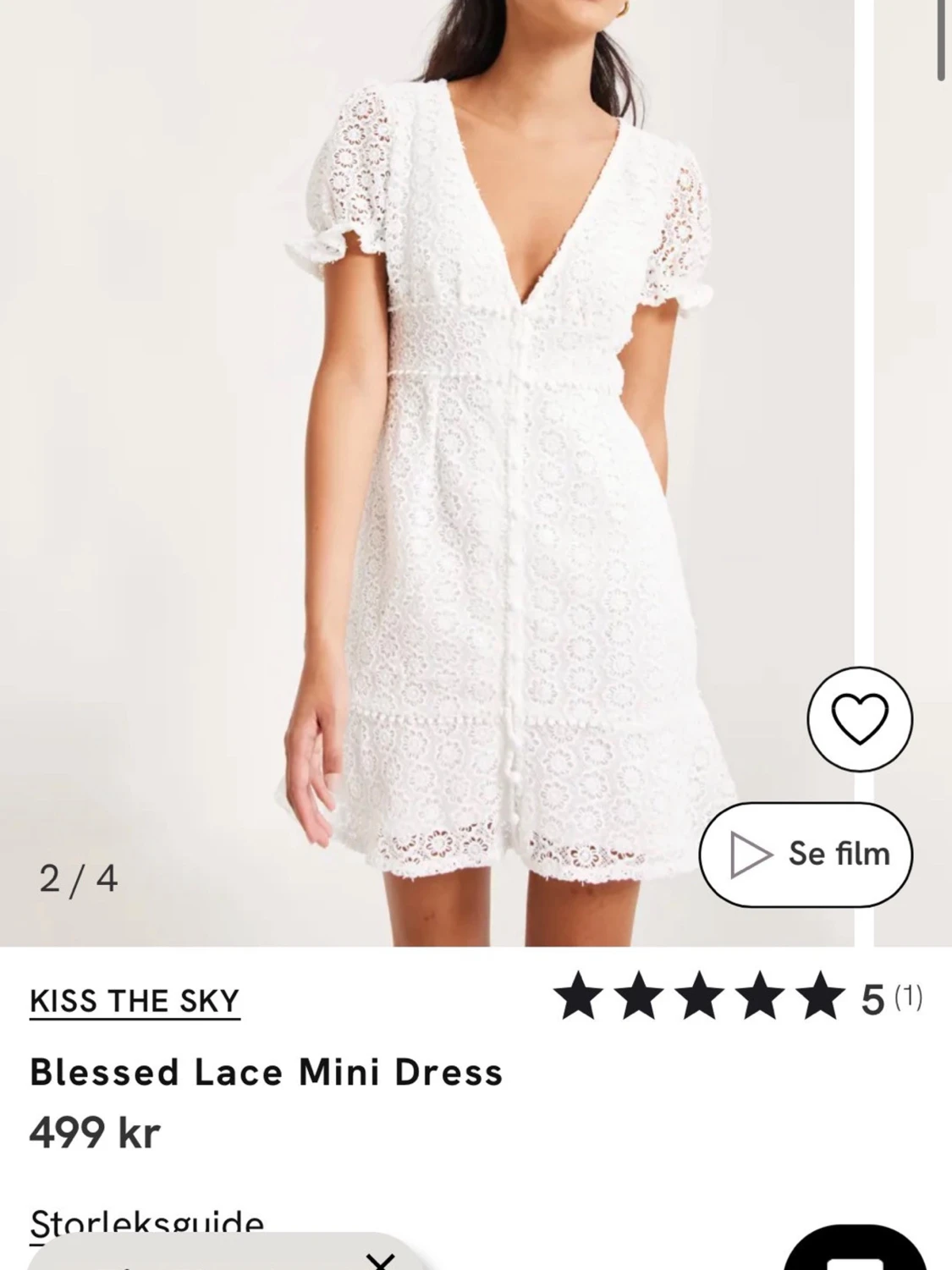 Vit spetsklänning från Kiss The Sky