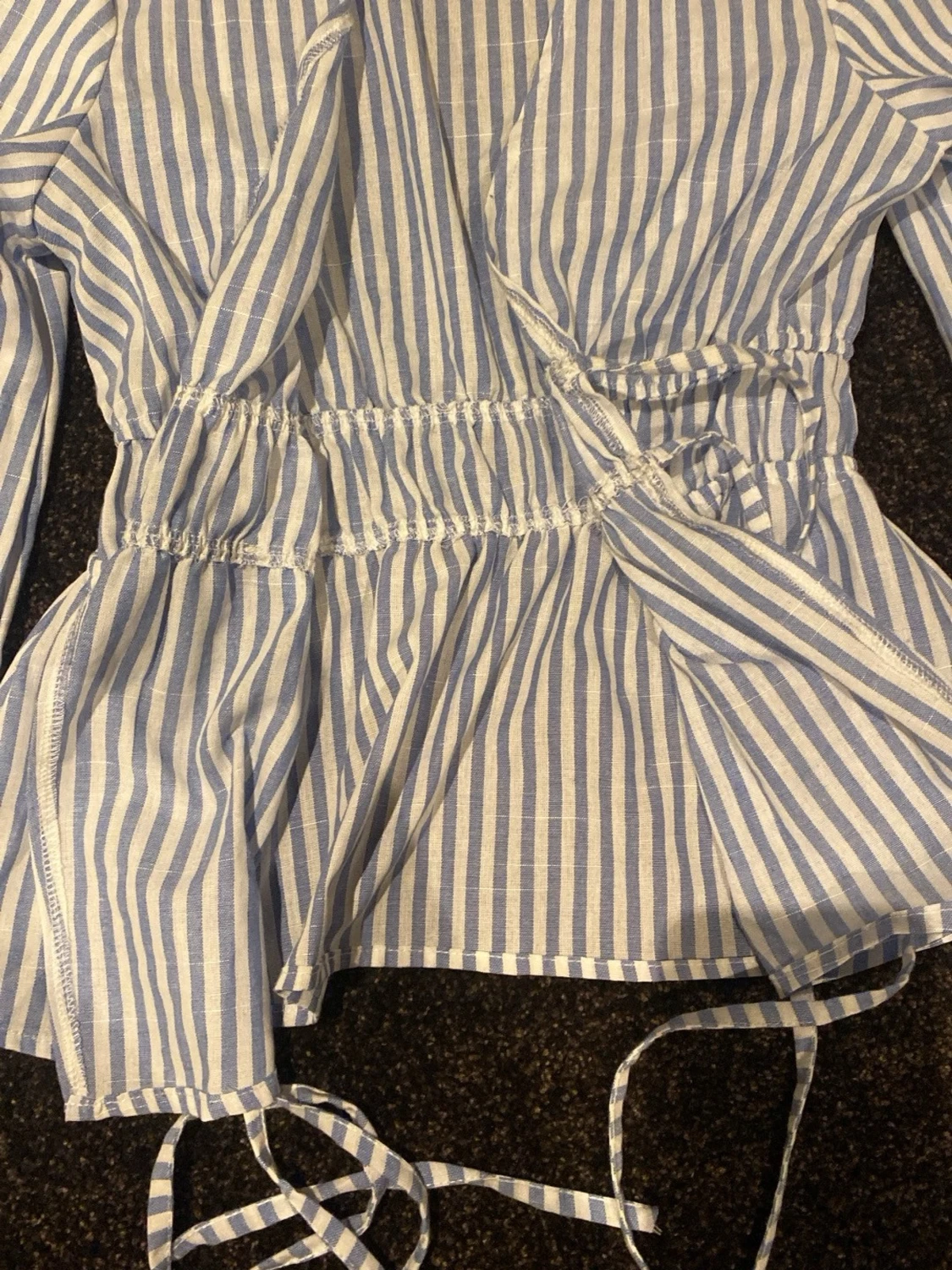 Blå/vit sommarblus  - 2