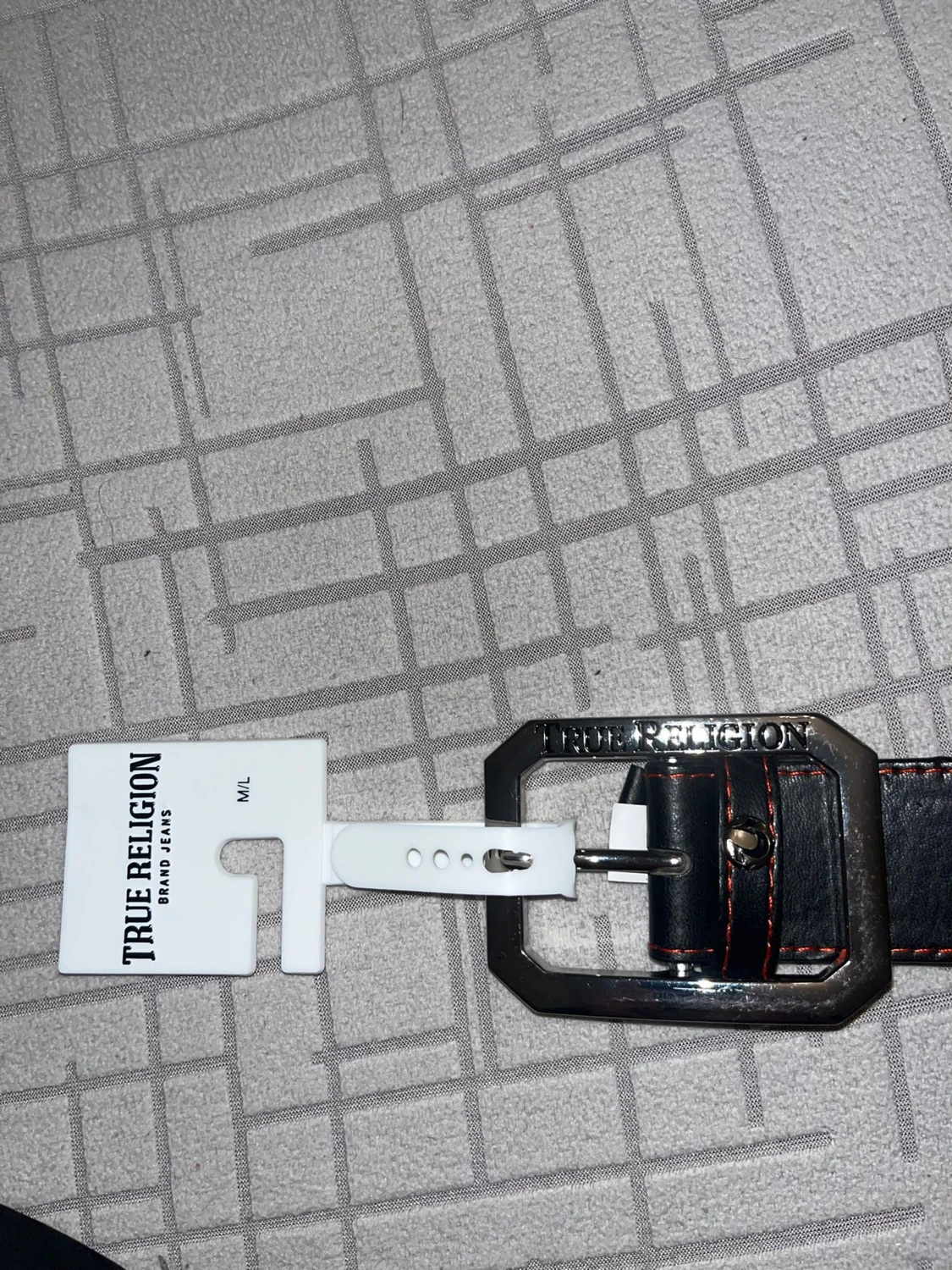 Svart skärp True Religion skinn M/L