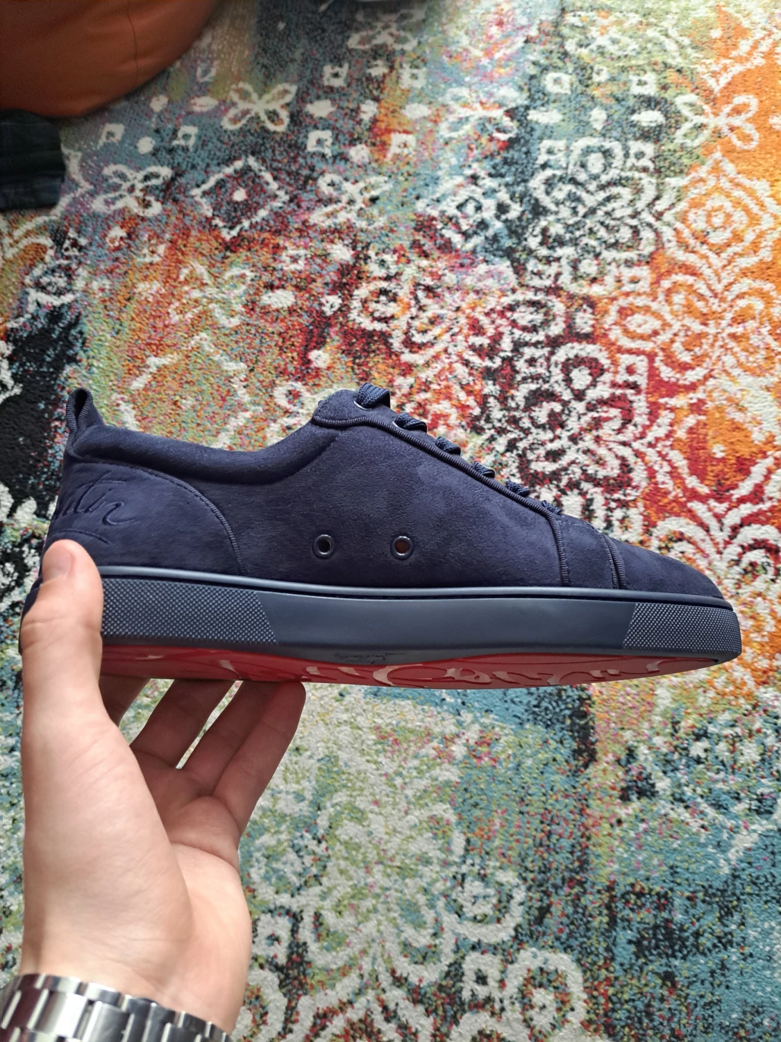 Marinblå Louboutins  - 4