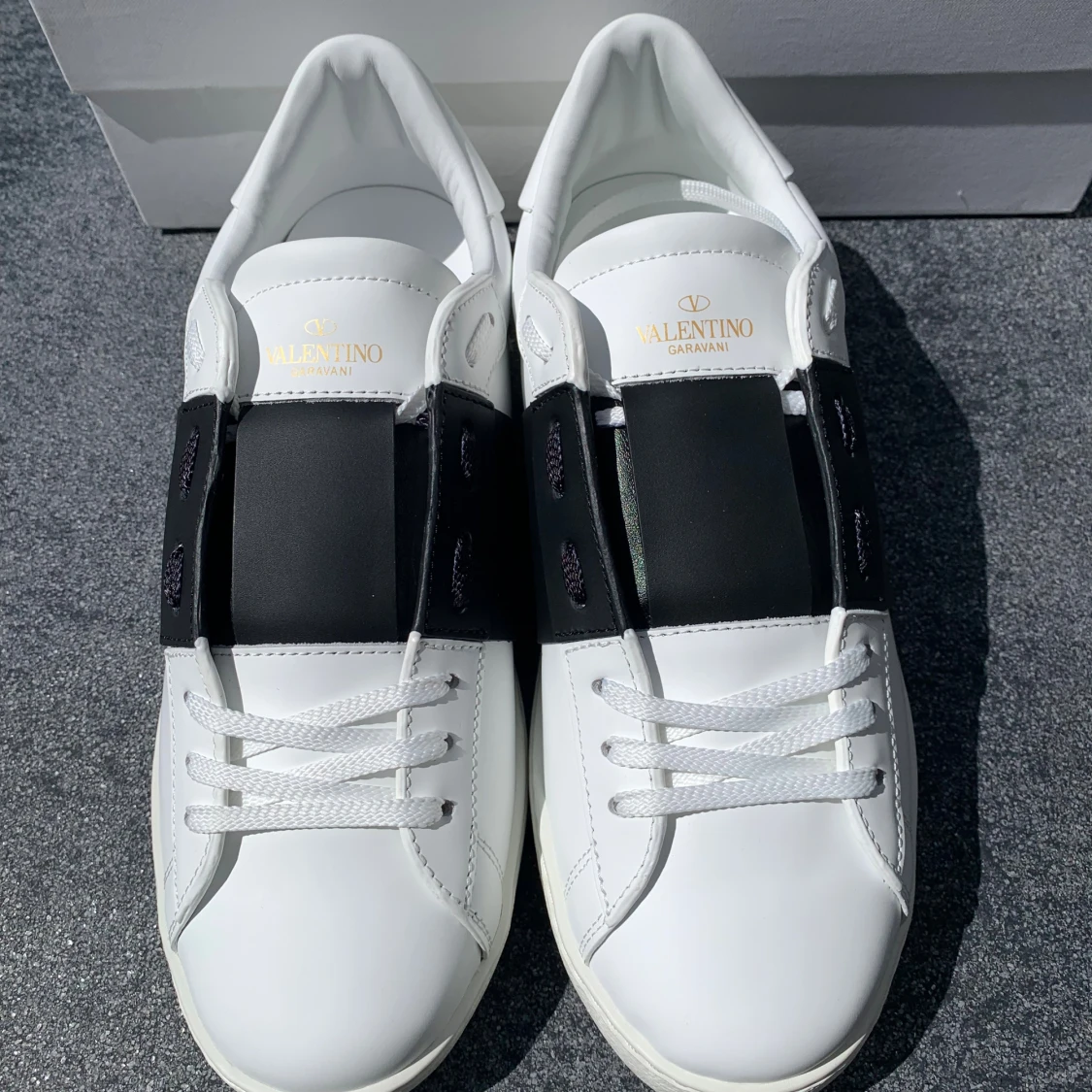 Valentino open vit svart - 2