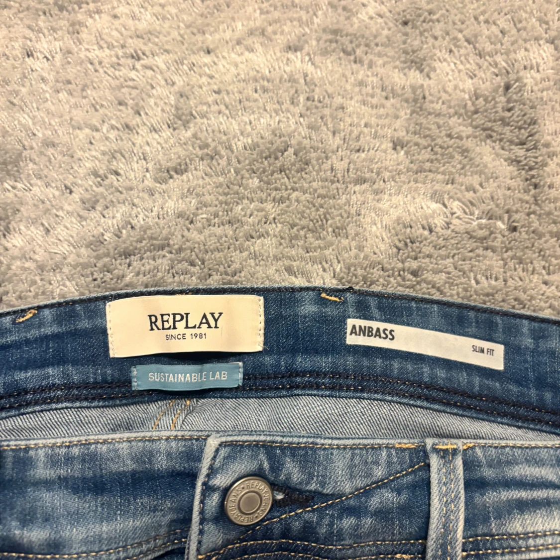 Replay Anbass Slim Fit Jeans Blå - 3