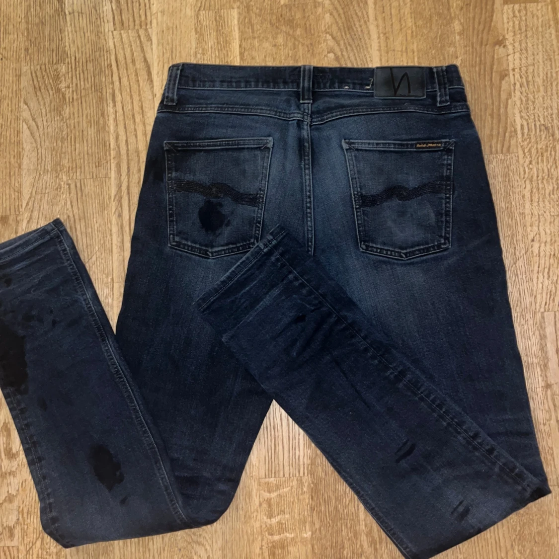 Mörkblå Nudie Jeans Lean Dean 32/36  - 1