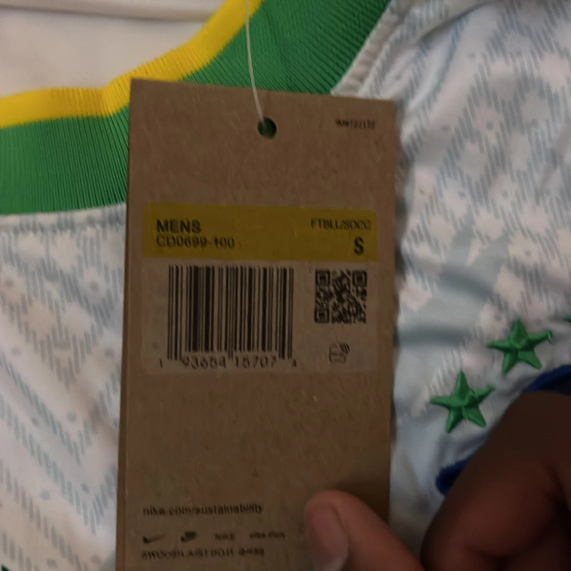 Brasilien Nike fotbollströja S - 2