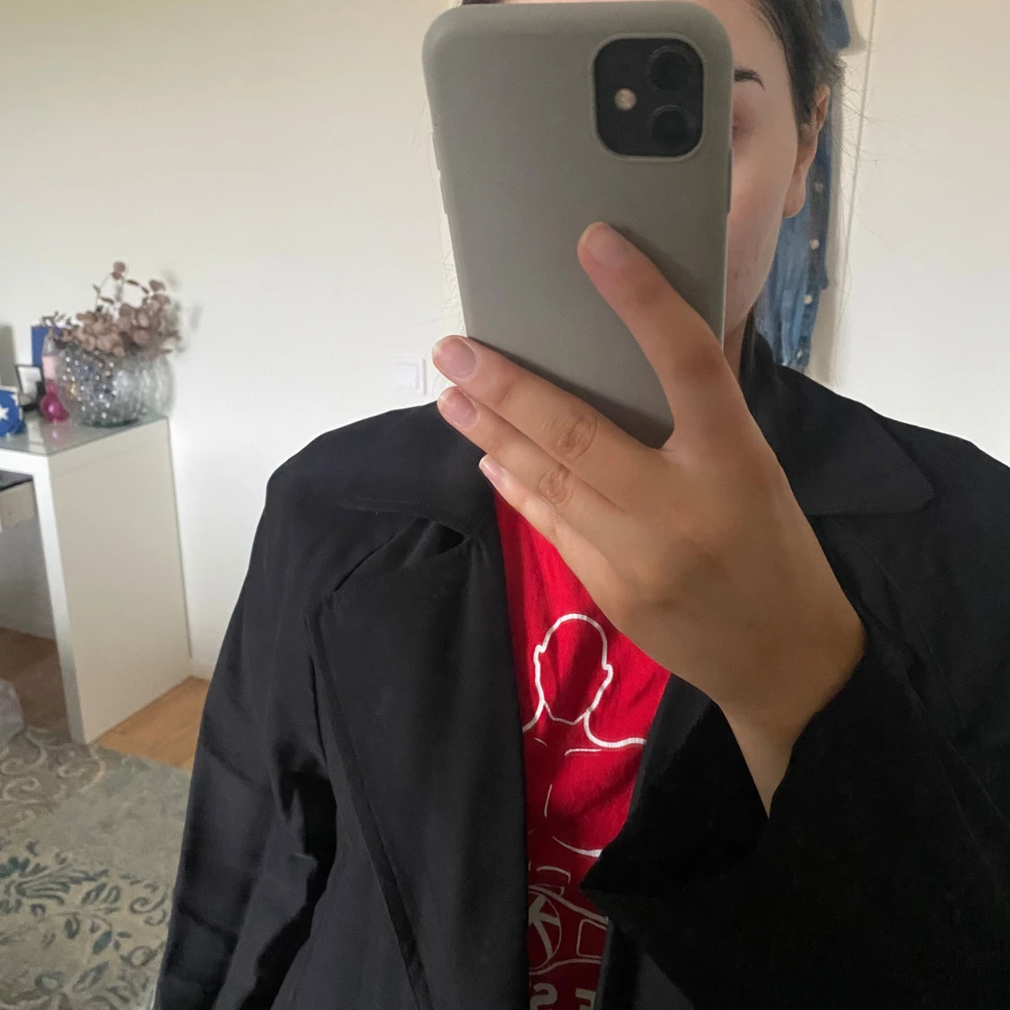 Svart trenchcoat från Bik Bok XS - 1