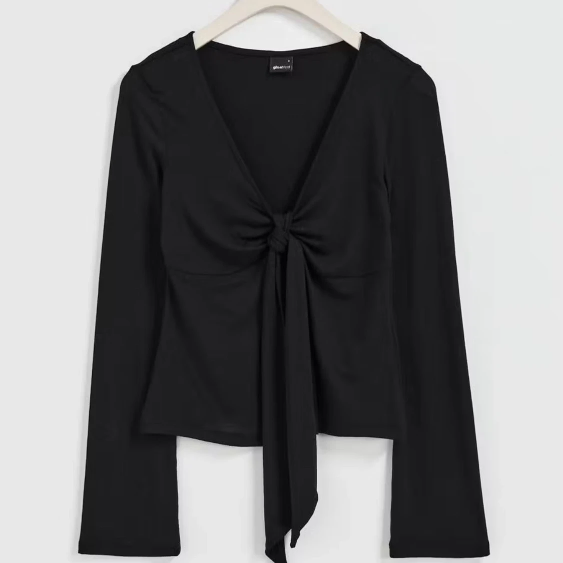 Tie front long sleeve top  - 2