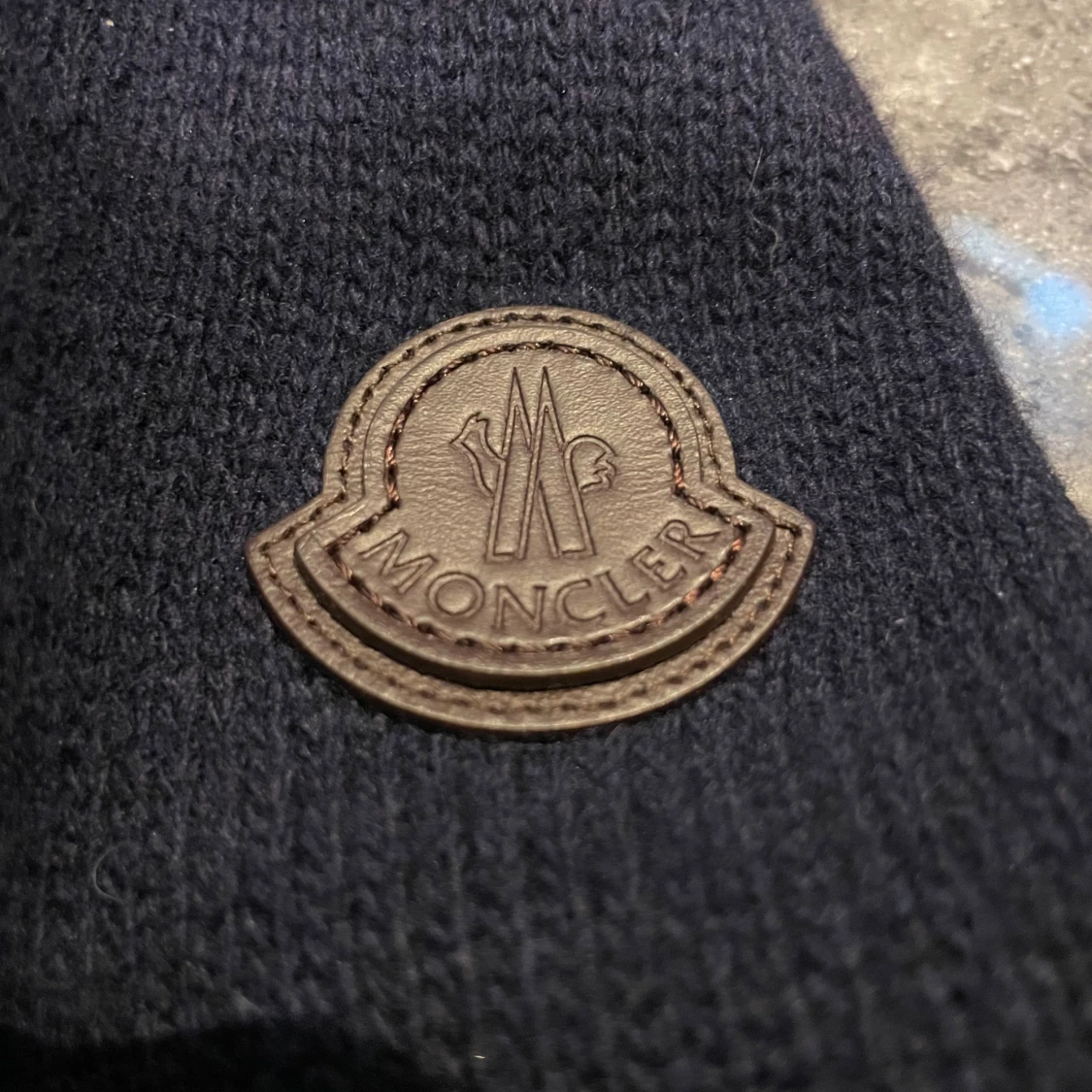 Mörkblå Moncler cardigan tricot - 1