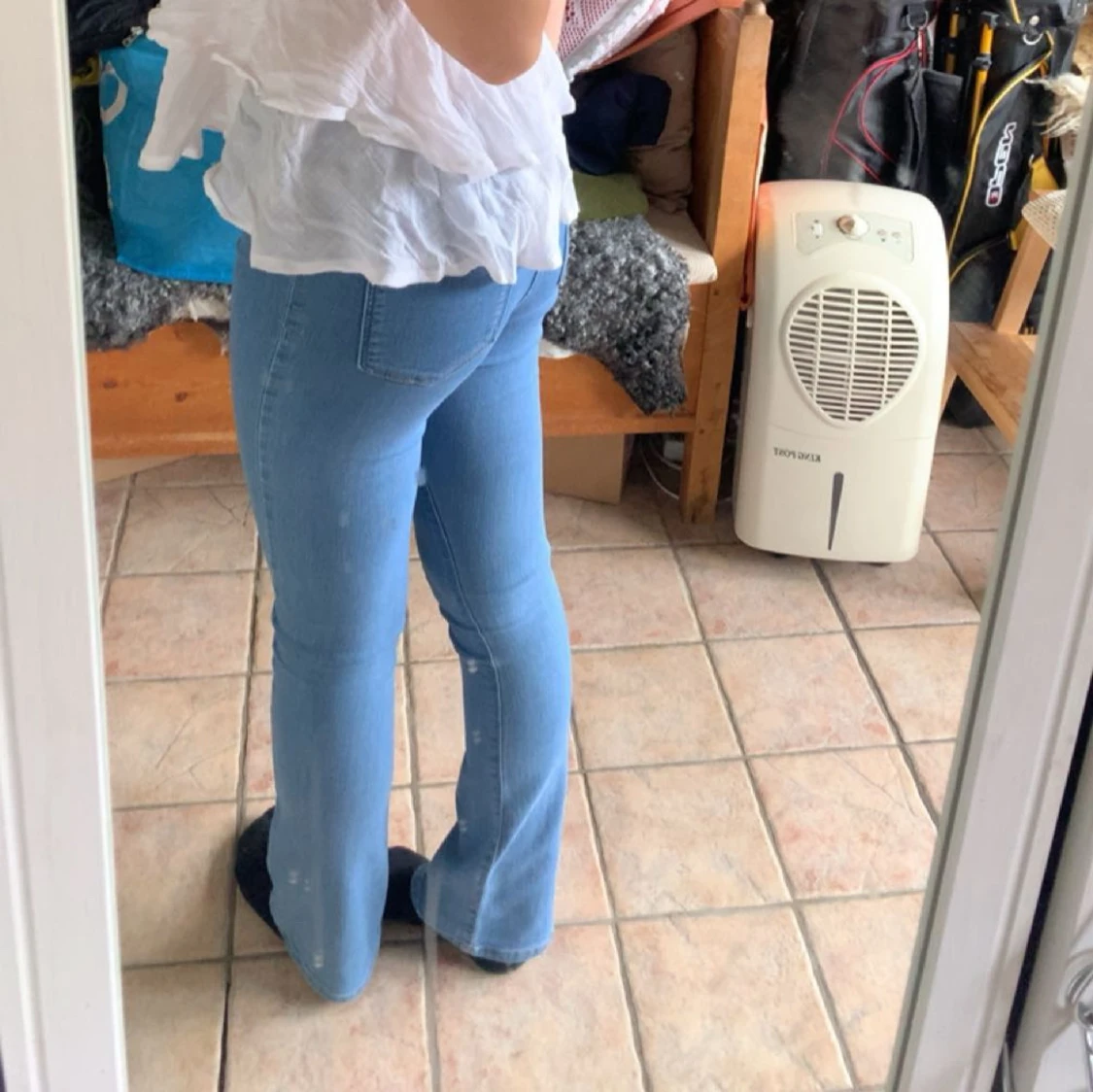 Ljusblå bootcut jeans - 1