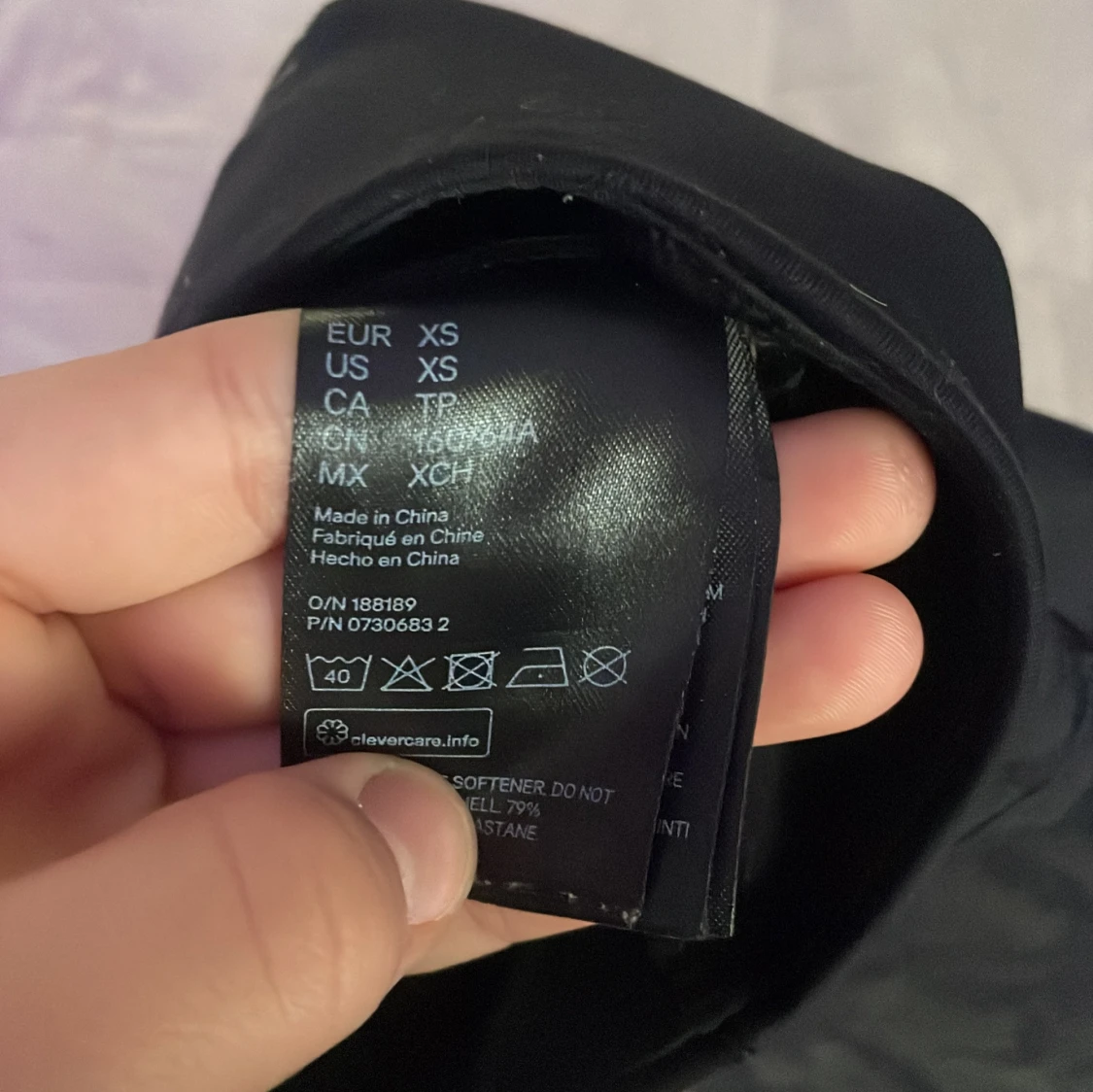 Svarta leggings med ormskinnsmönster XS - 3