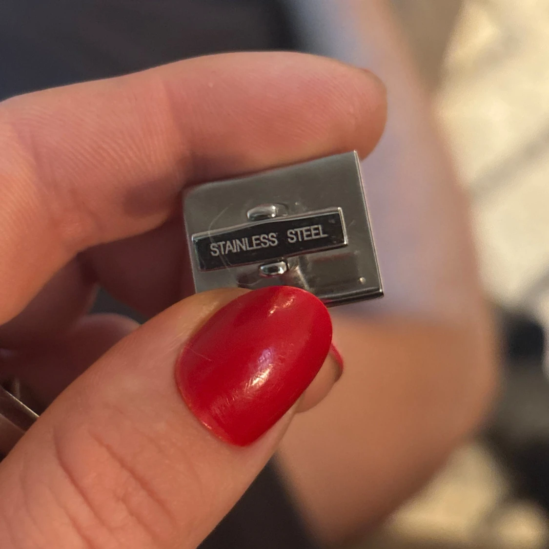 DK silvriga manschettknappar med kristall - 2