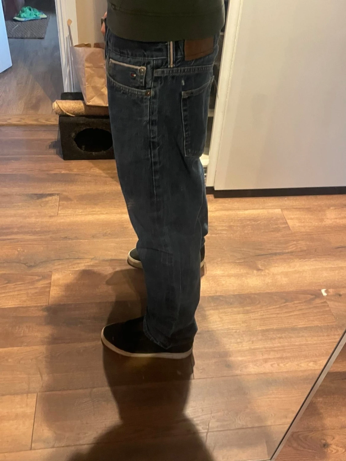 Tommy hilfiger  mörkblå baggy jeans - 1