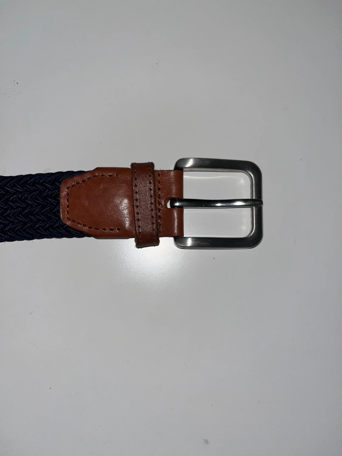 Mörkblå flätat bälte Jack & Jones - 1