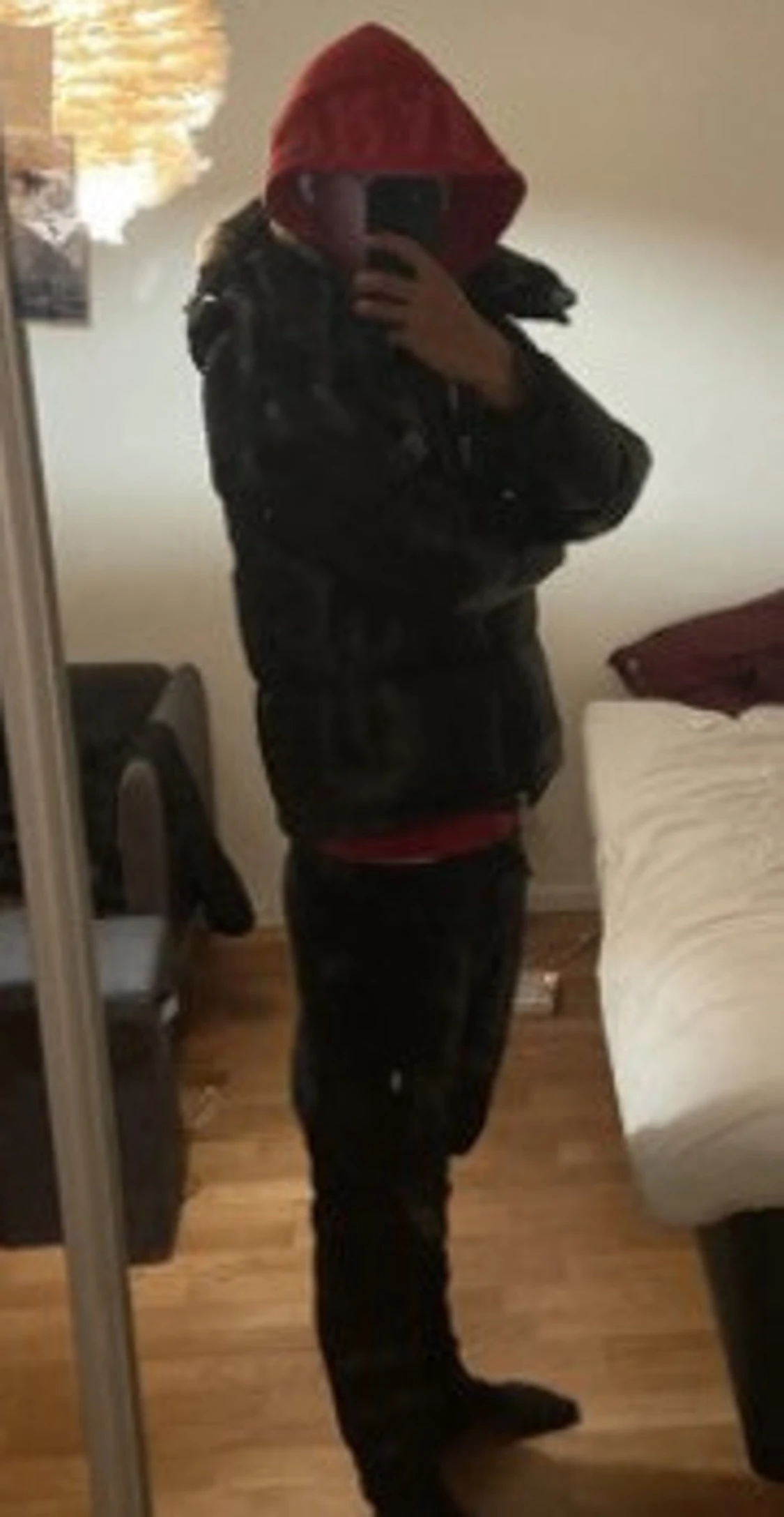 Svart Moncler pufferjacka herr - 1