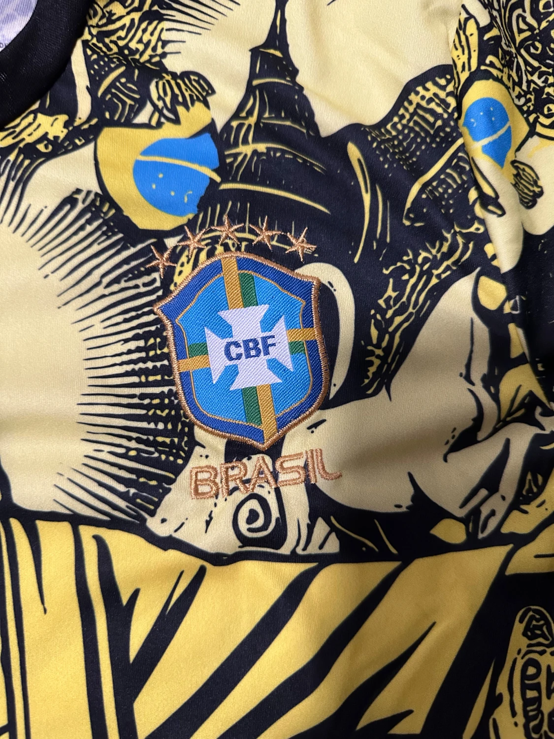 Nike Brasil CBF gul grafisk t-shirt - 2