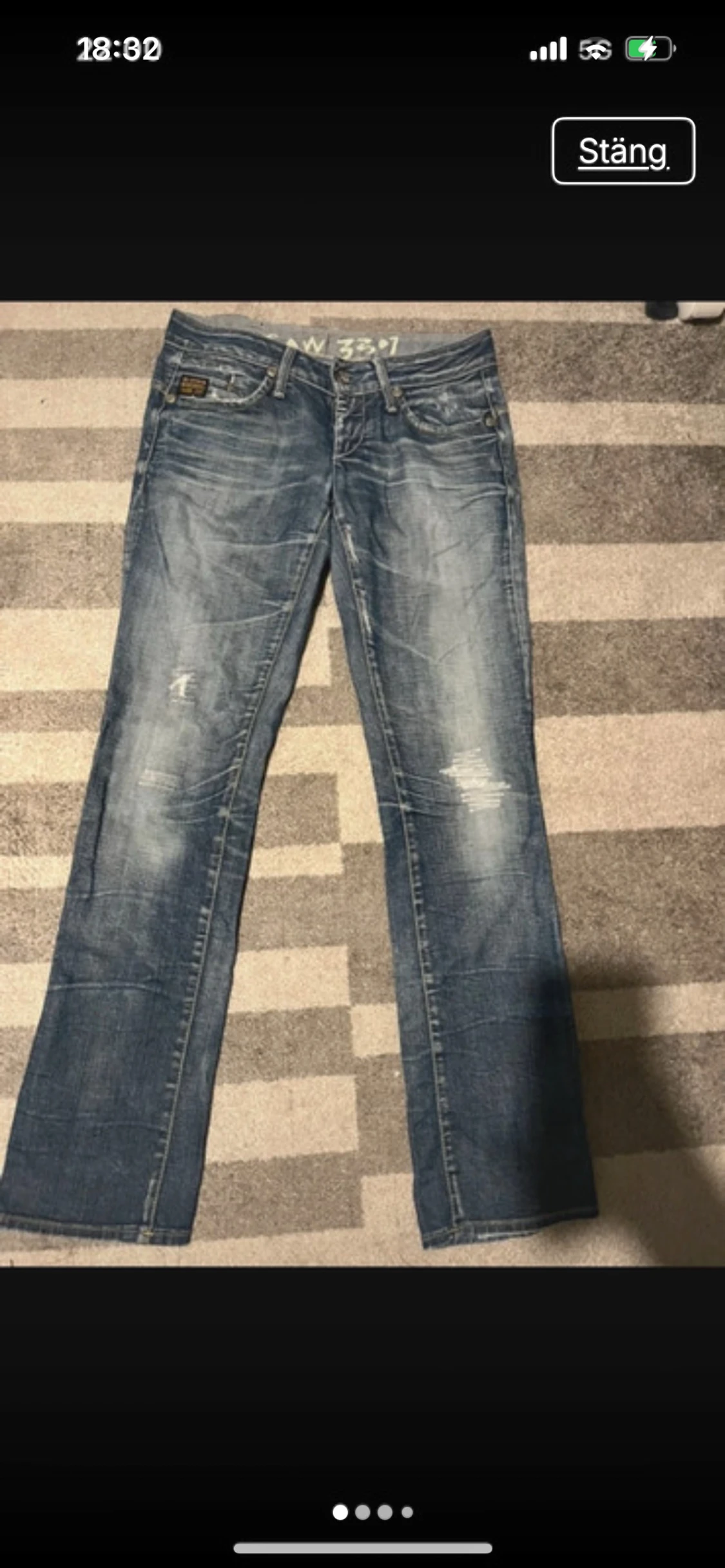 Blå g star raw jeans straight fit