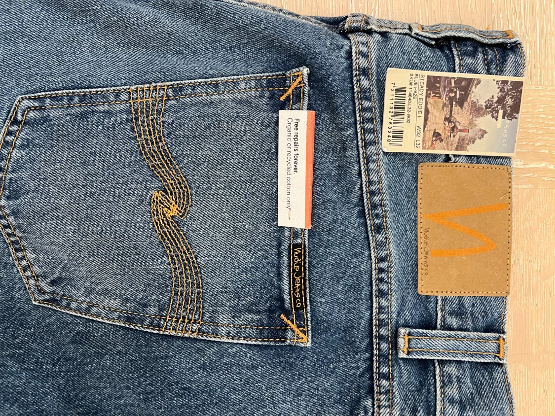 Blå Nudie Jeans Steady Eddie II - 2