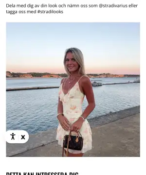 Superfin kort klänning från Stradivarius som tyvärr är lite för kort för mig, klänningen är i nyskick och är endas provad. Klänningen har smala axelband, volangdetaljer vid ringningen och nederkanten samt en lätt v-ringad hals. Perfekt för sommarens alla tillfällen!✨✨ Nypris 379kr!