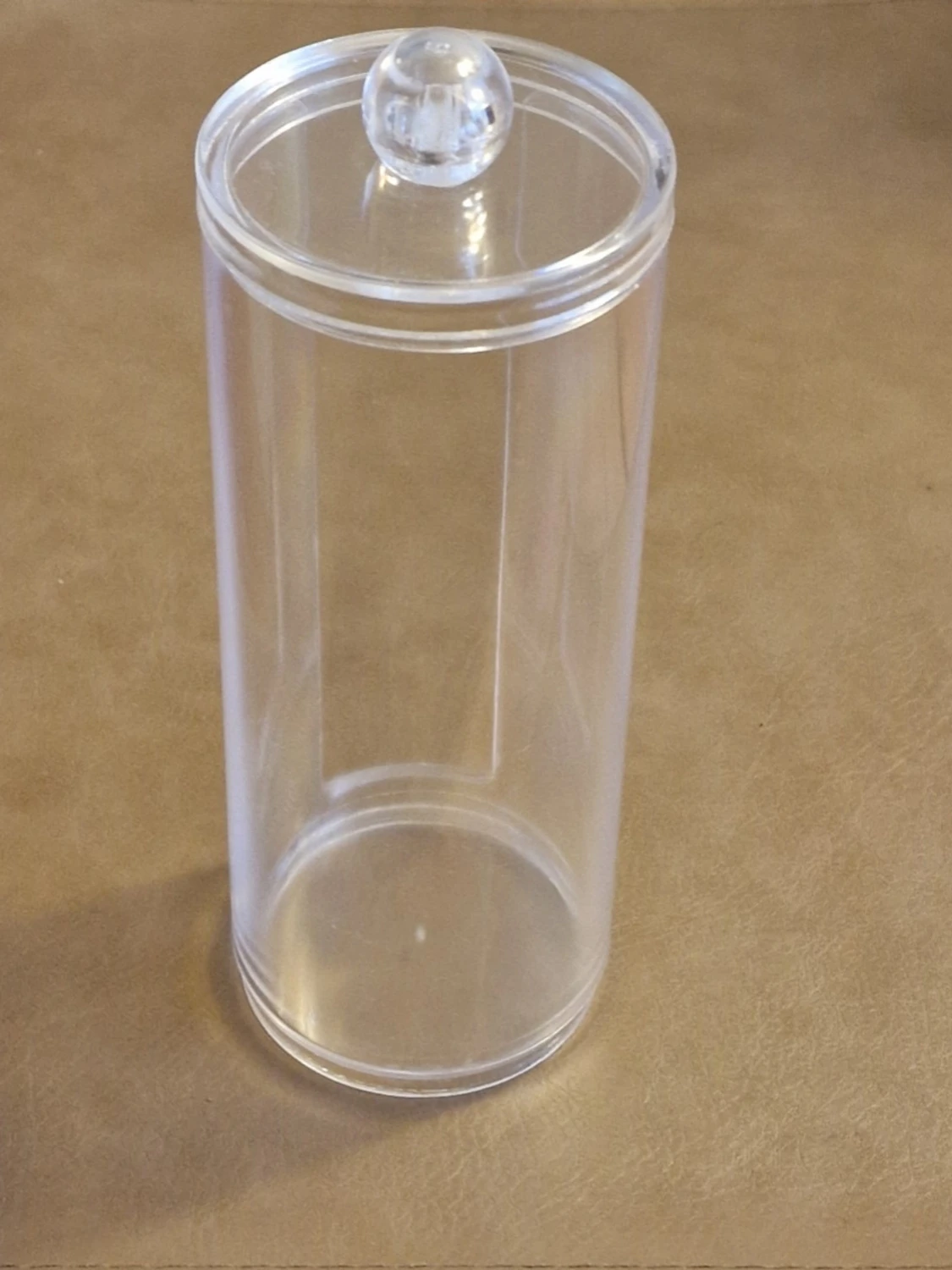 Genomskinlig behållare för bomullsrondeller - 1