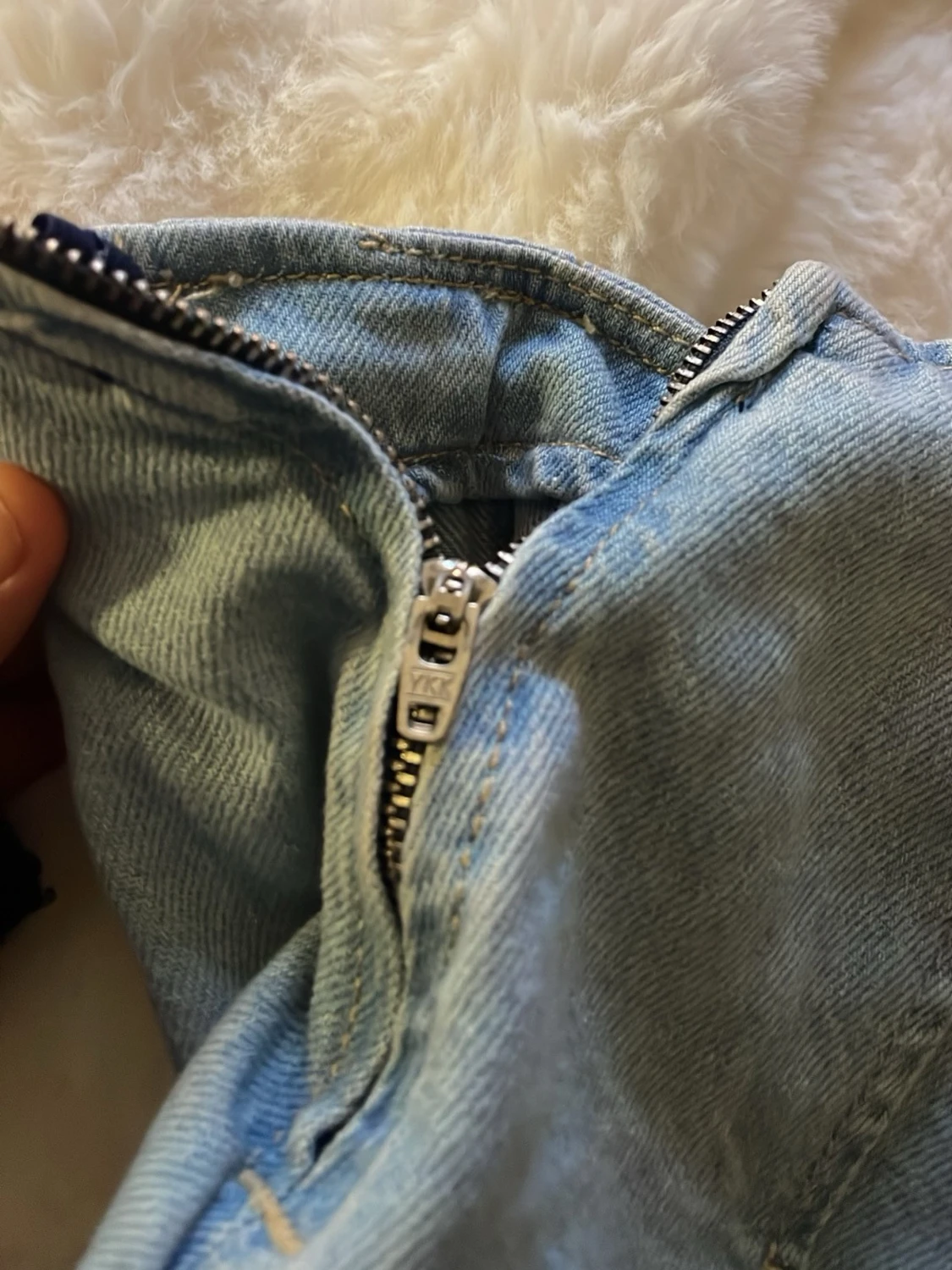 Ljusblå jeanskjol från Zara - 2