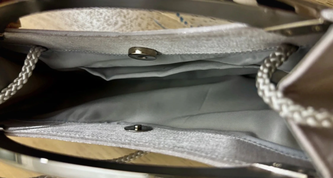 Retro satinväska - unik festväska - 5