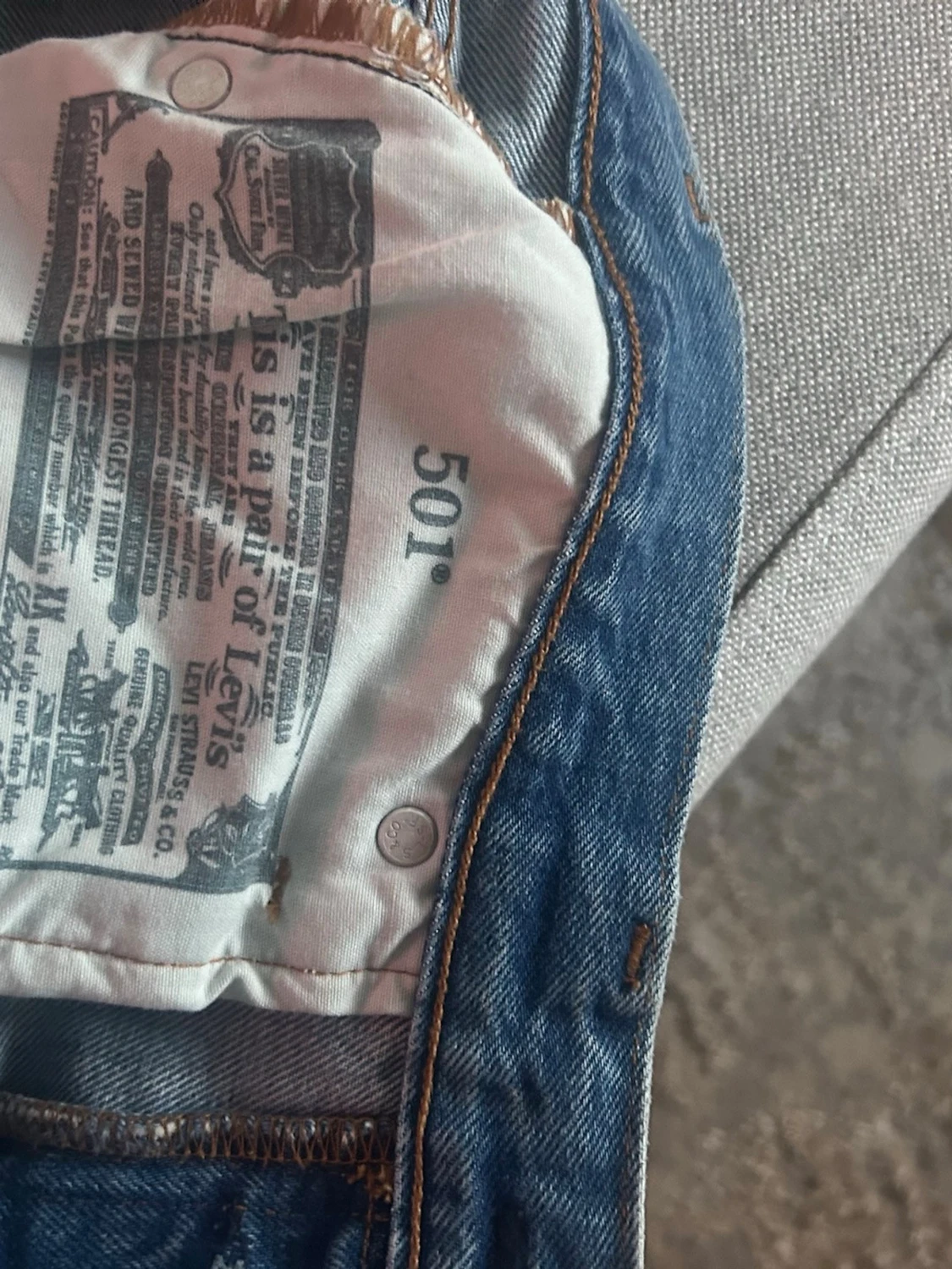 Levi's 501 ljusblå jeans straight fit - 5