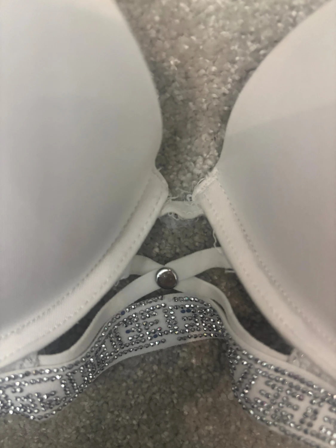 Vit bh med spets och strass från Censored - 1