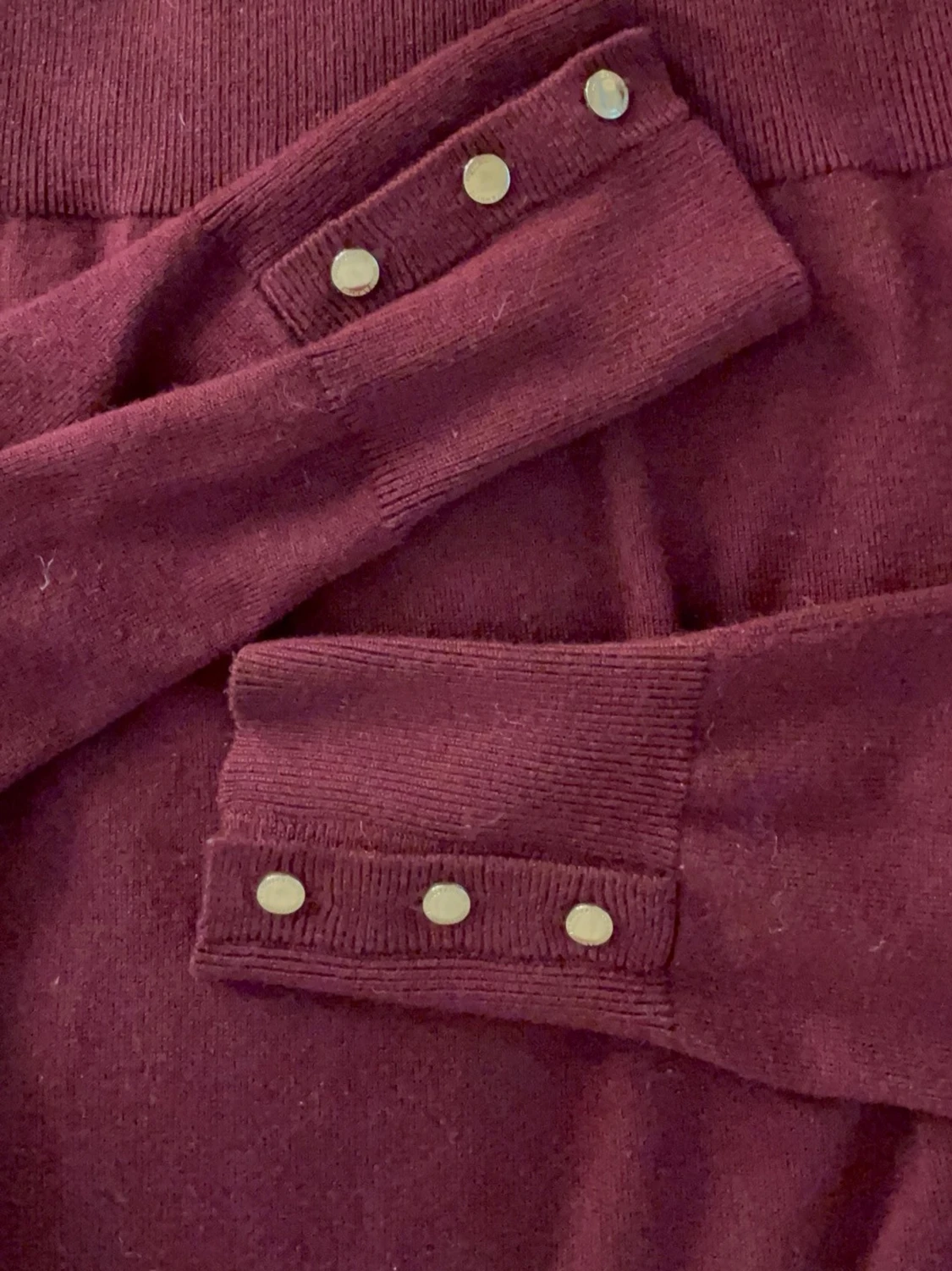 Vinröd stickad tröja från Lindex - 1