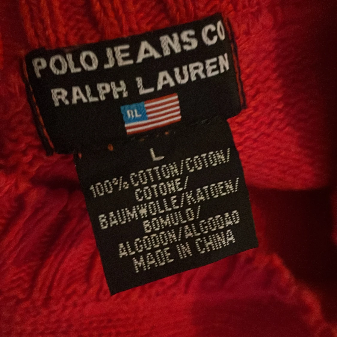 Röd stickad tröja Polo Jeans Co - 4