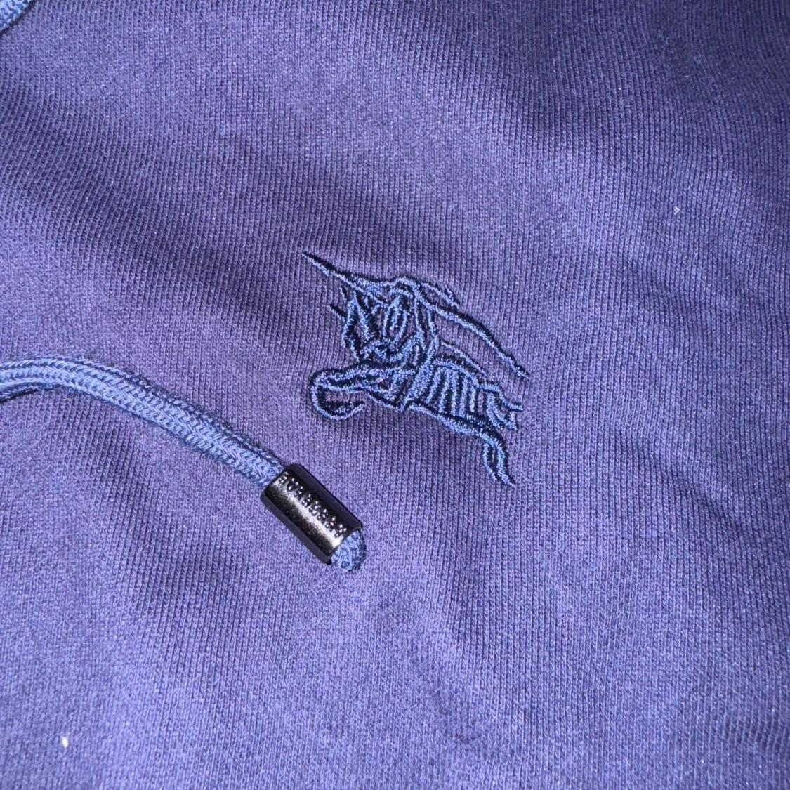 Marinblå Burberry hoodie med dragkedja - 4