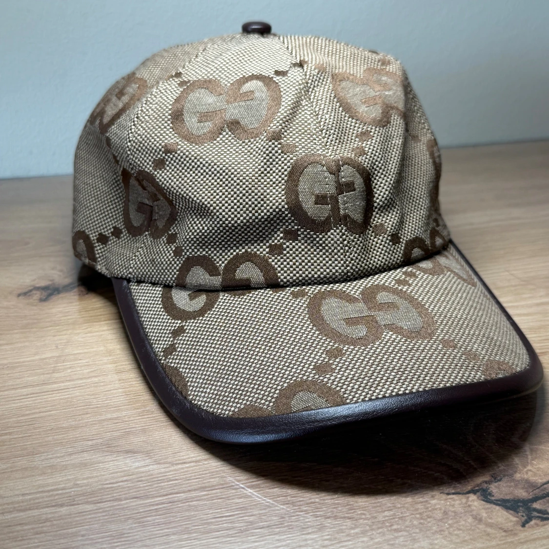 Gucci keps med GG-mönster beige/brun