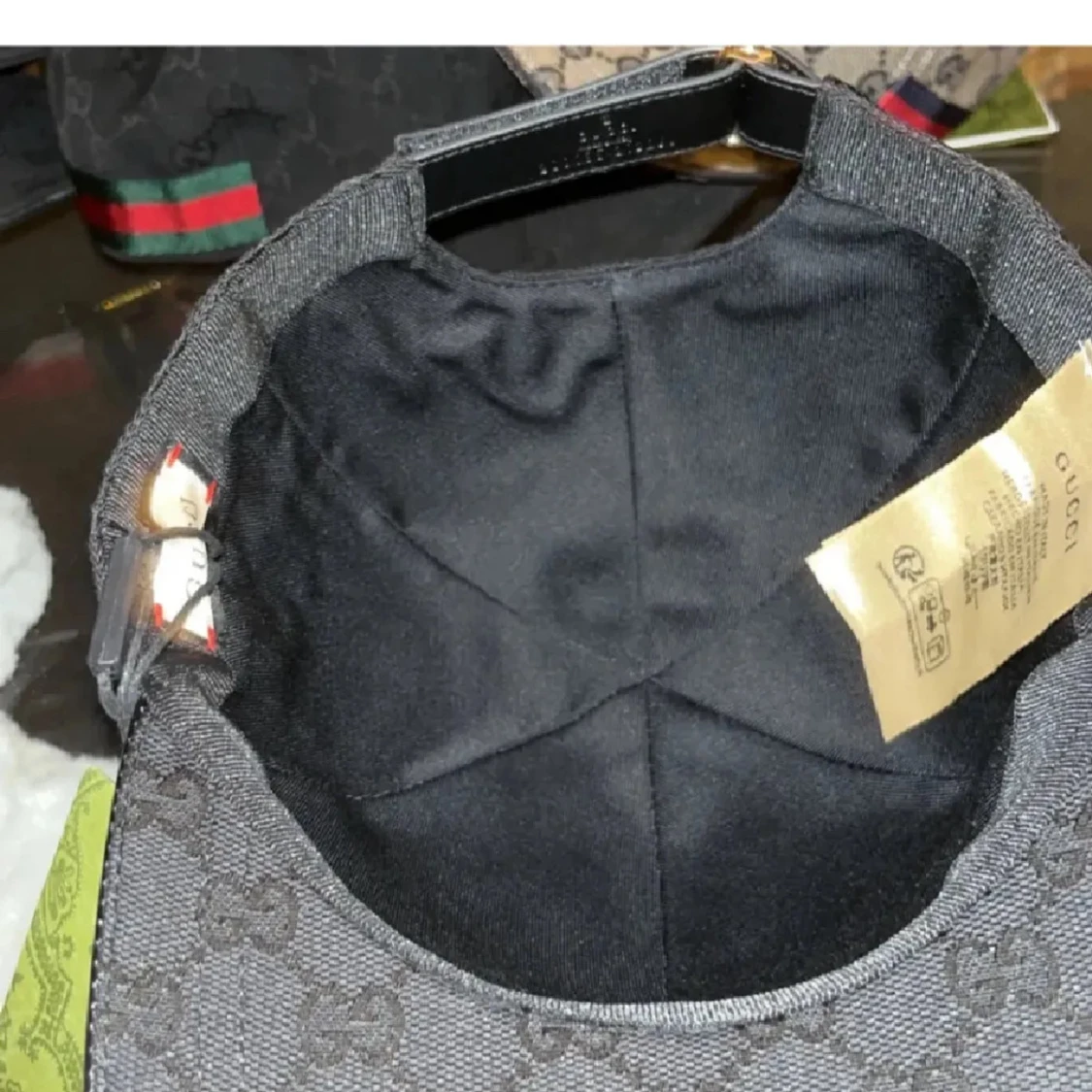 Svart Gucci keps med GG-mönster - 2