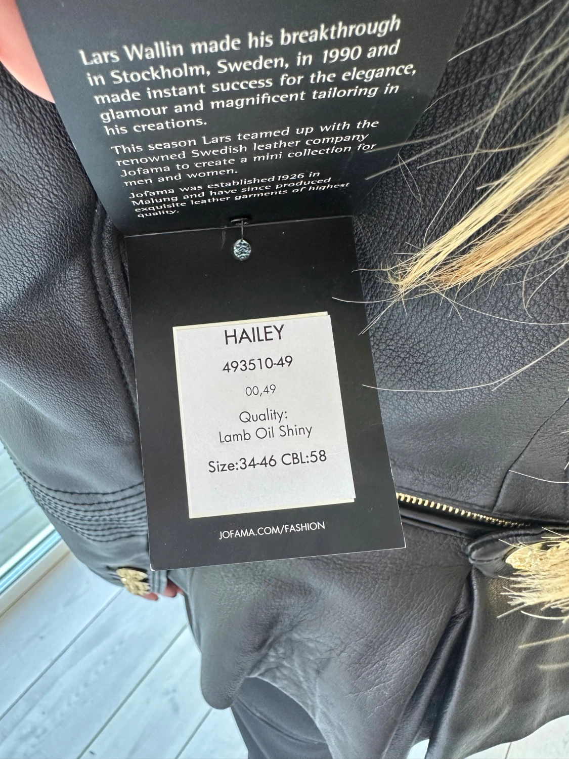 Svart skinnjacka Lars Wallin x Jofama - 5