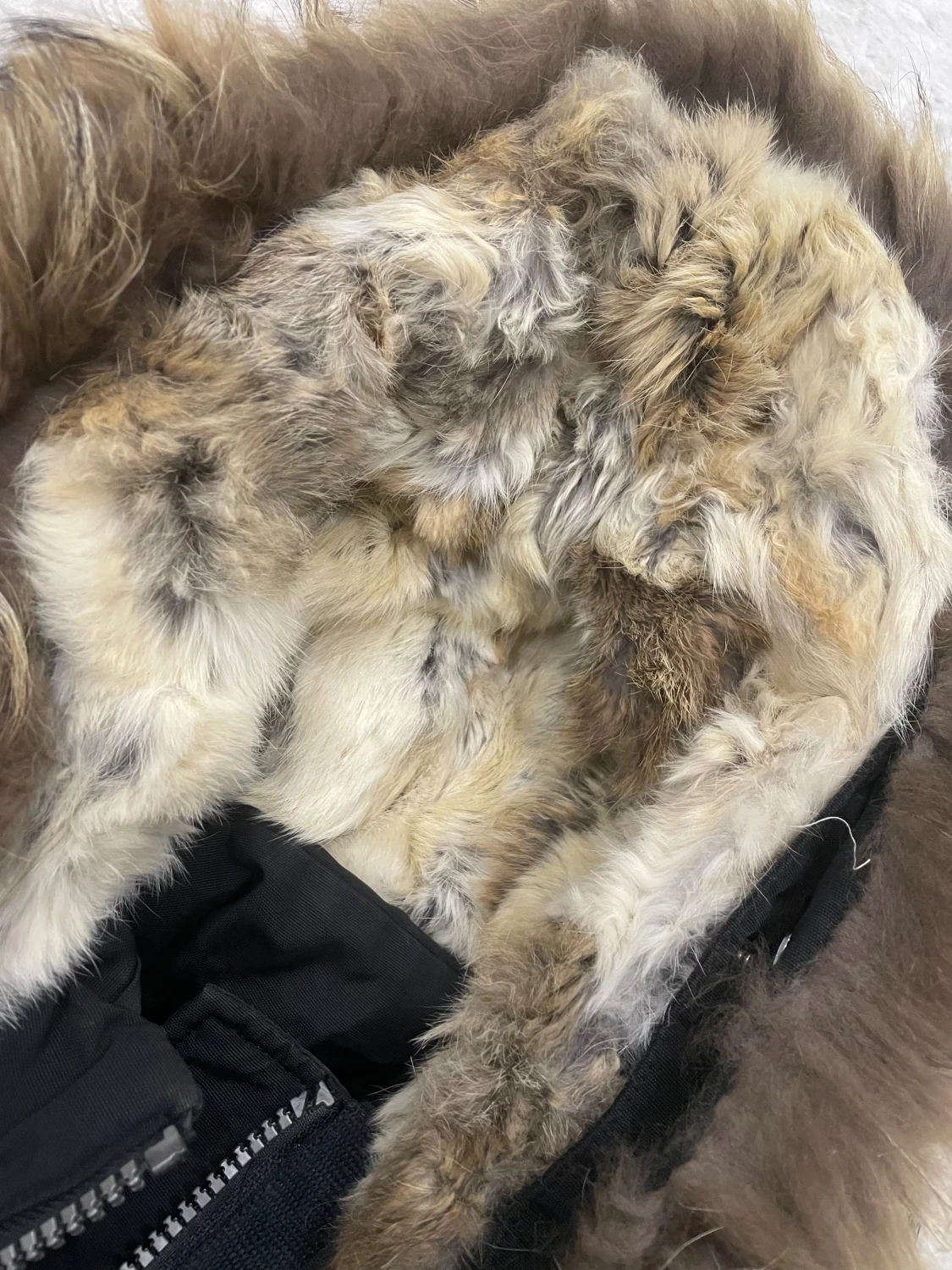 Svart Rockandblue dunjacka med äkta päls - 3
