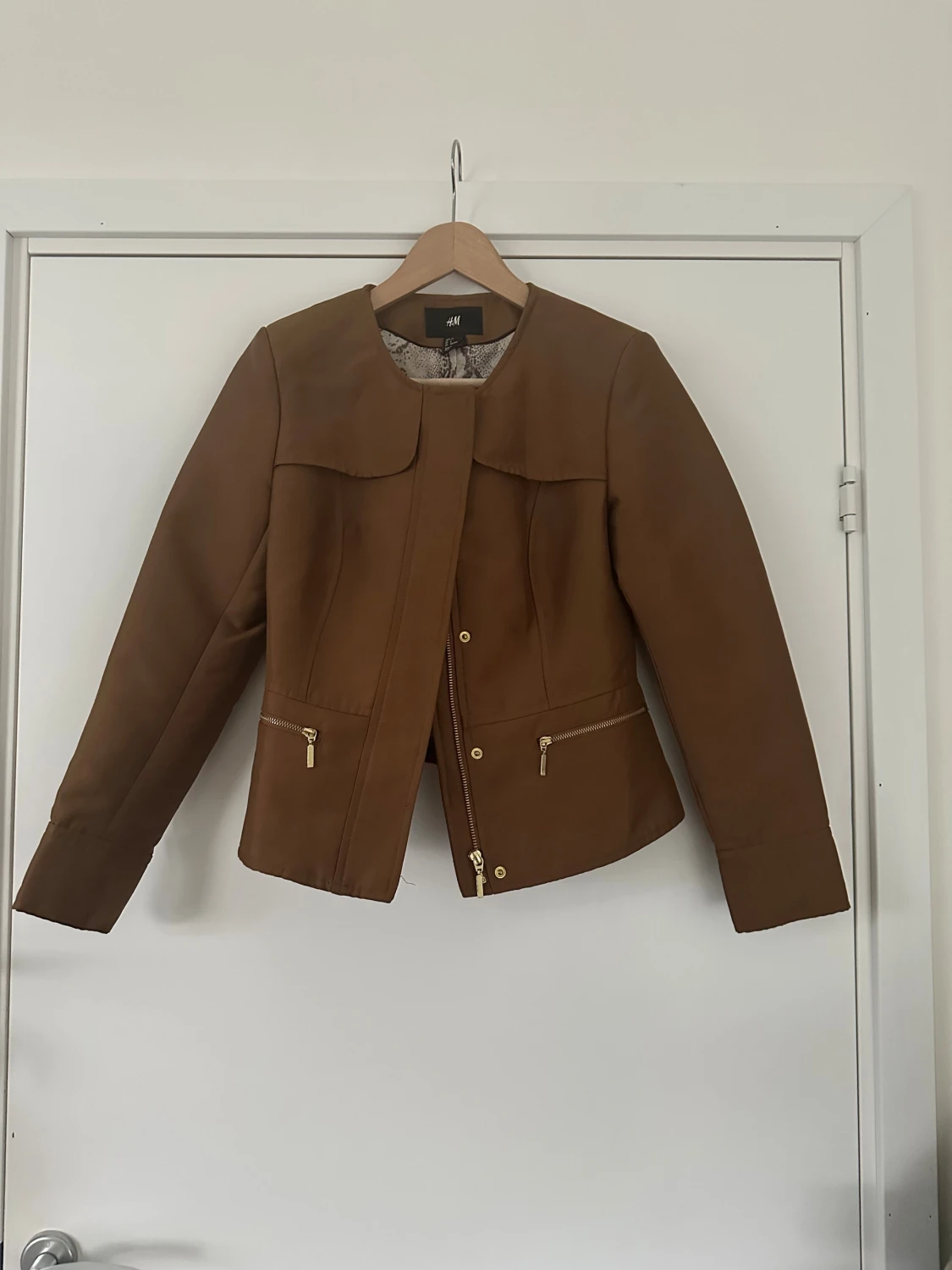 Brun kavajjacka från H&M med dragkedja - 5