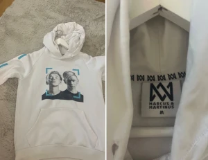 Vit hoodie Marcus & Martinus M - Vit hoodie från Marcus & Martinus liten i storleken så passar S!