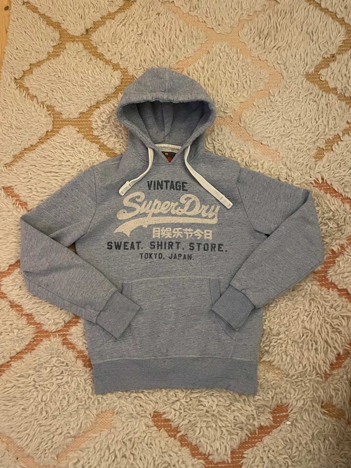 Ljusblå Superdry hoodie  - 2