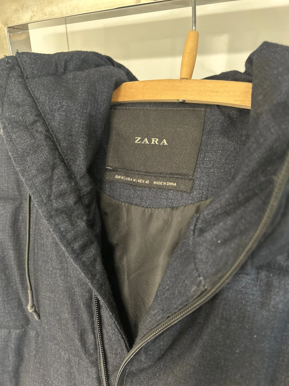 Mörkblå dunjacka Zara - 1