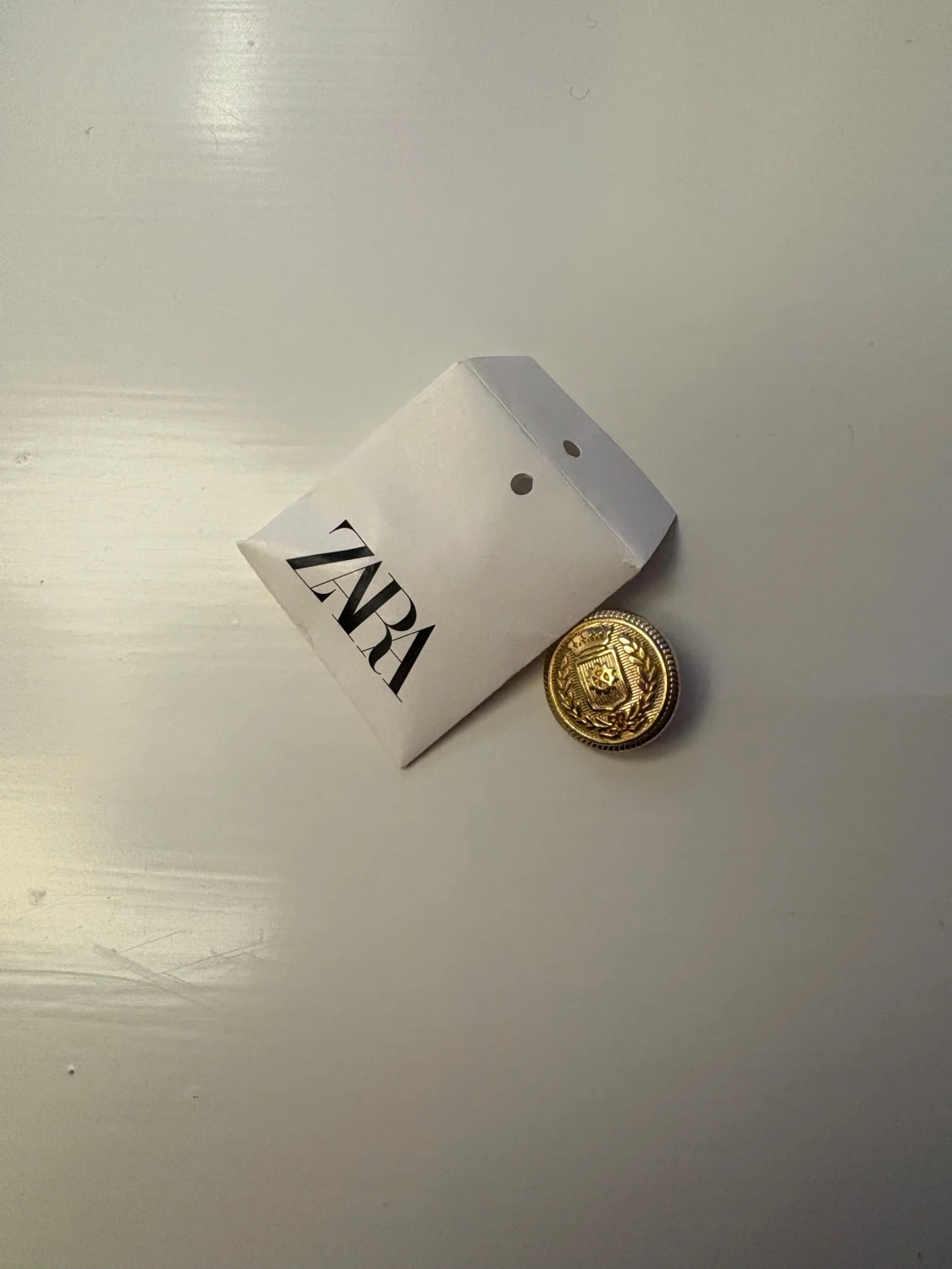 Mörkgrå stickad kofta med guldknappar från Zara - 6