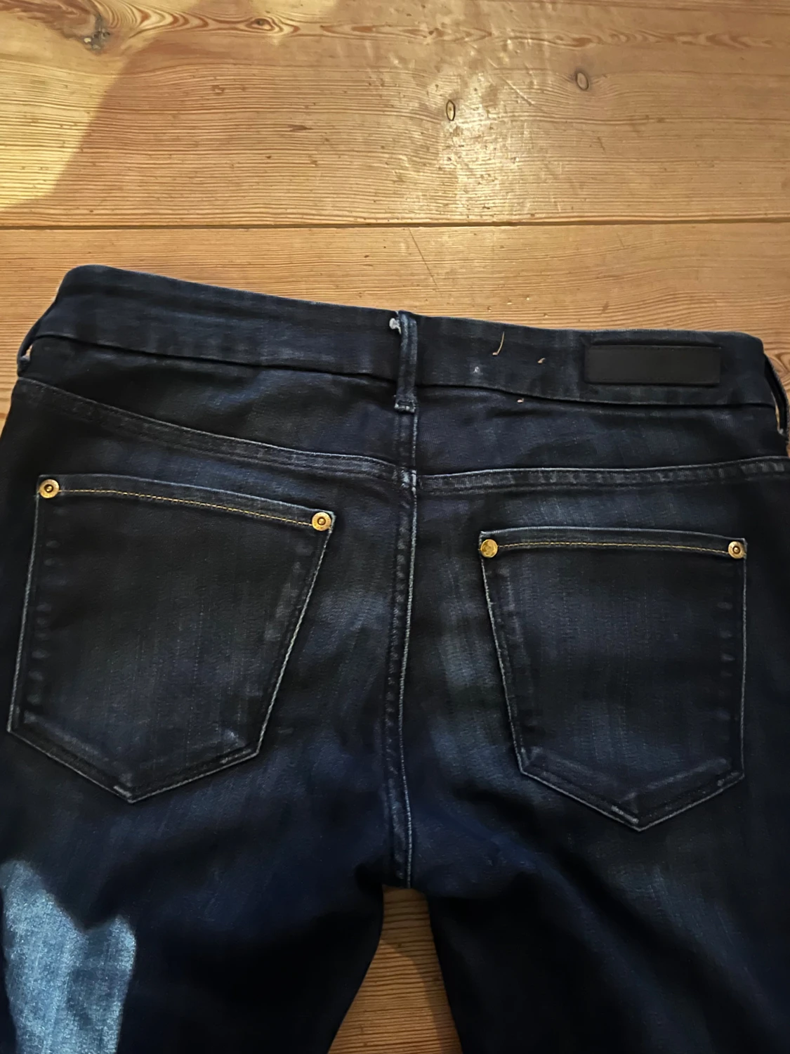 Mörkblå bootcut jeans - 1