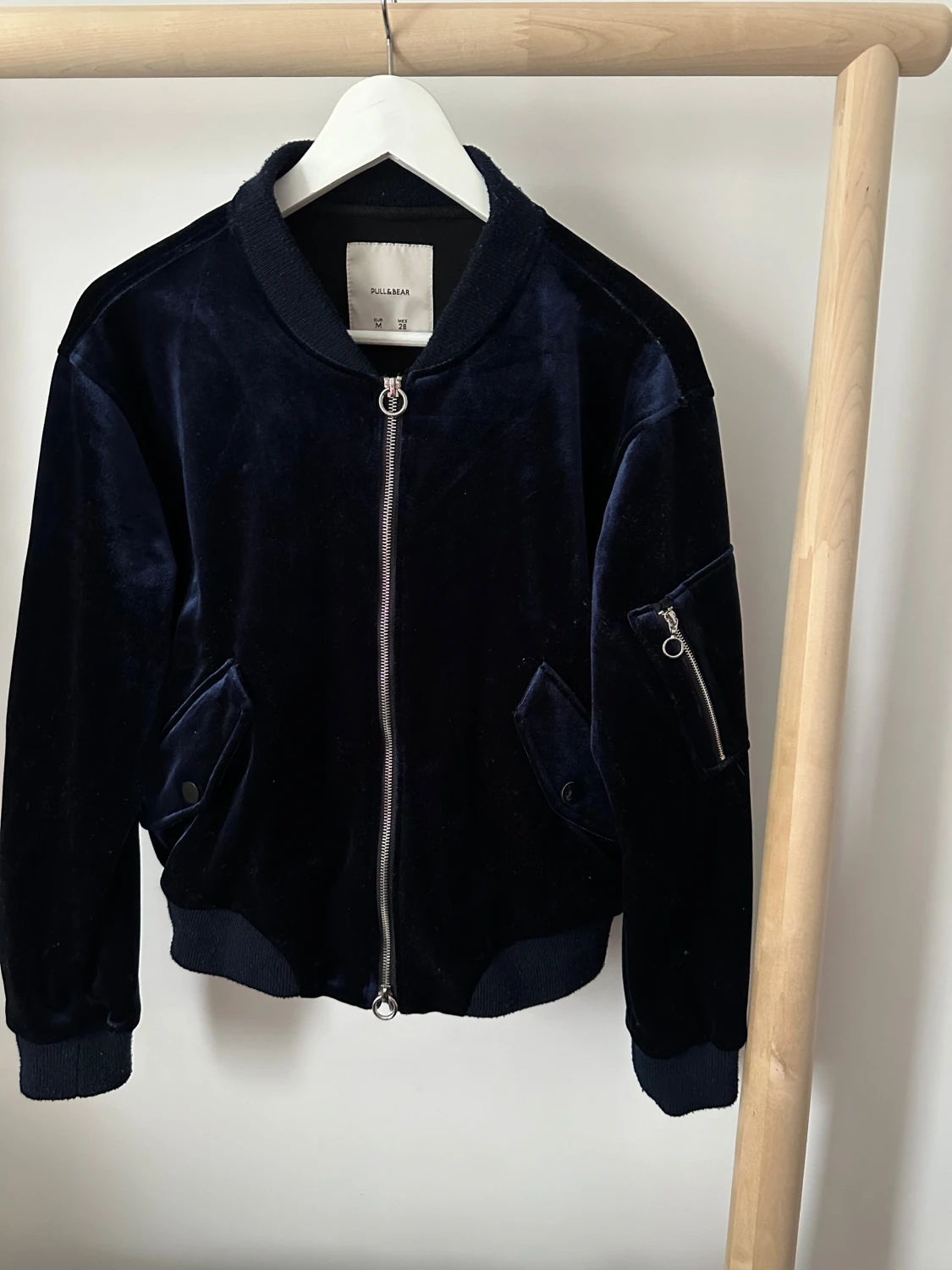 Mörkblå bomberjacka Pull&Bear