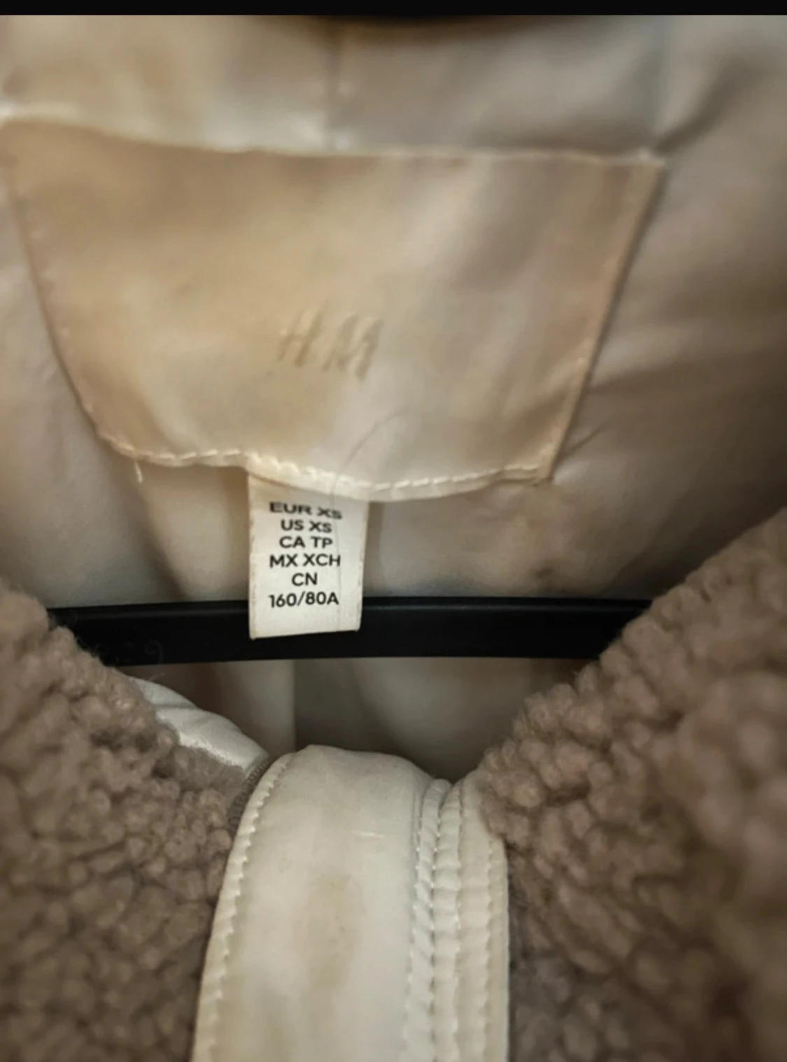 Beige teddyjacka från H&M XS - 2