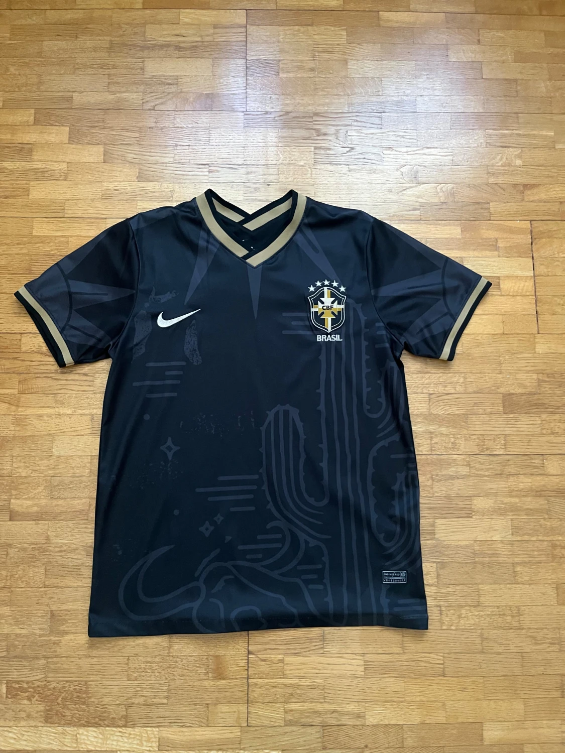 Svart Brasil Nike fotbollströja M