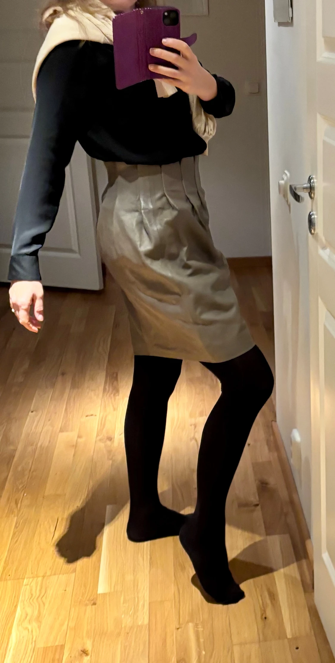 Brun skinnkjol från Saint Tropez - 5